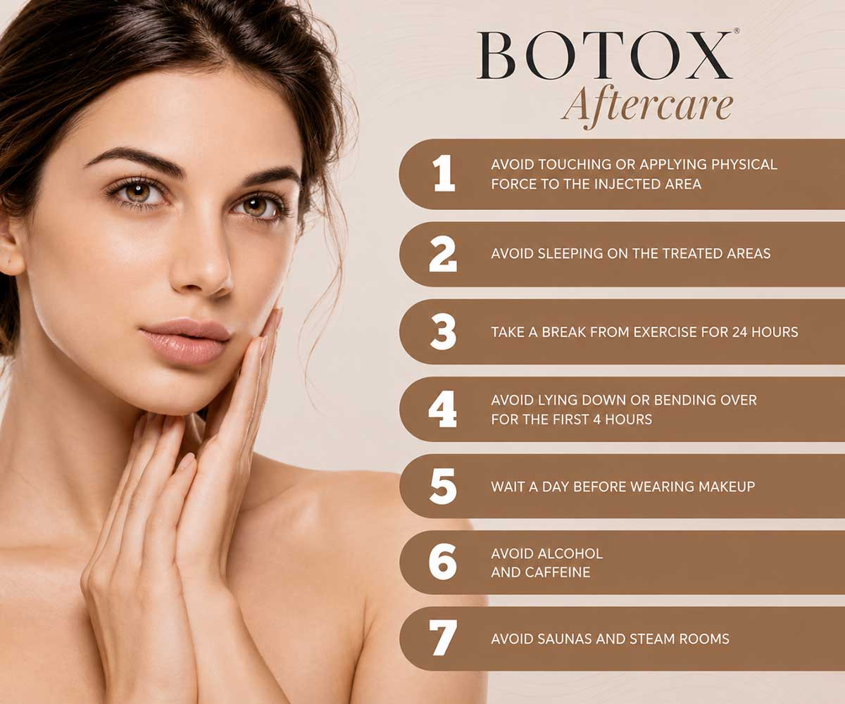 Aftercare guidance following a wrinkle-relaxing injectable treatment